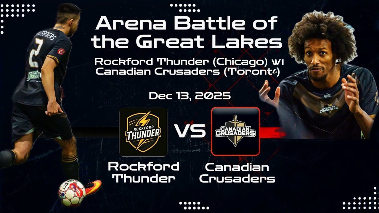 Enter the Arena. Pro Indoor Showdown. Rockford Thunder Vs. Canadian Crusaders (Toronto). MLIS Soccer