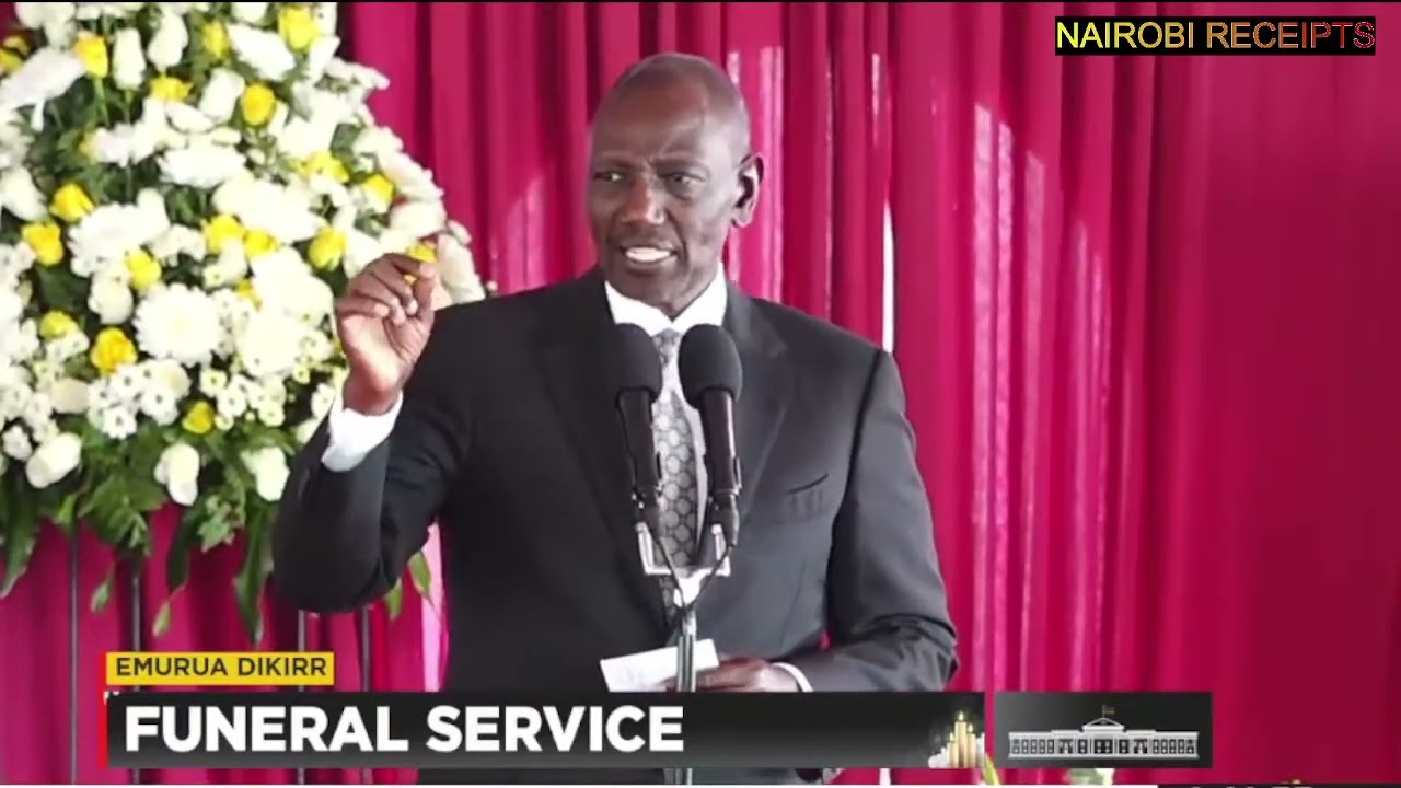 Emotional scenes unfold as President William Ruto delivers a heartfelt speech at the burial