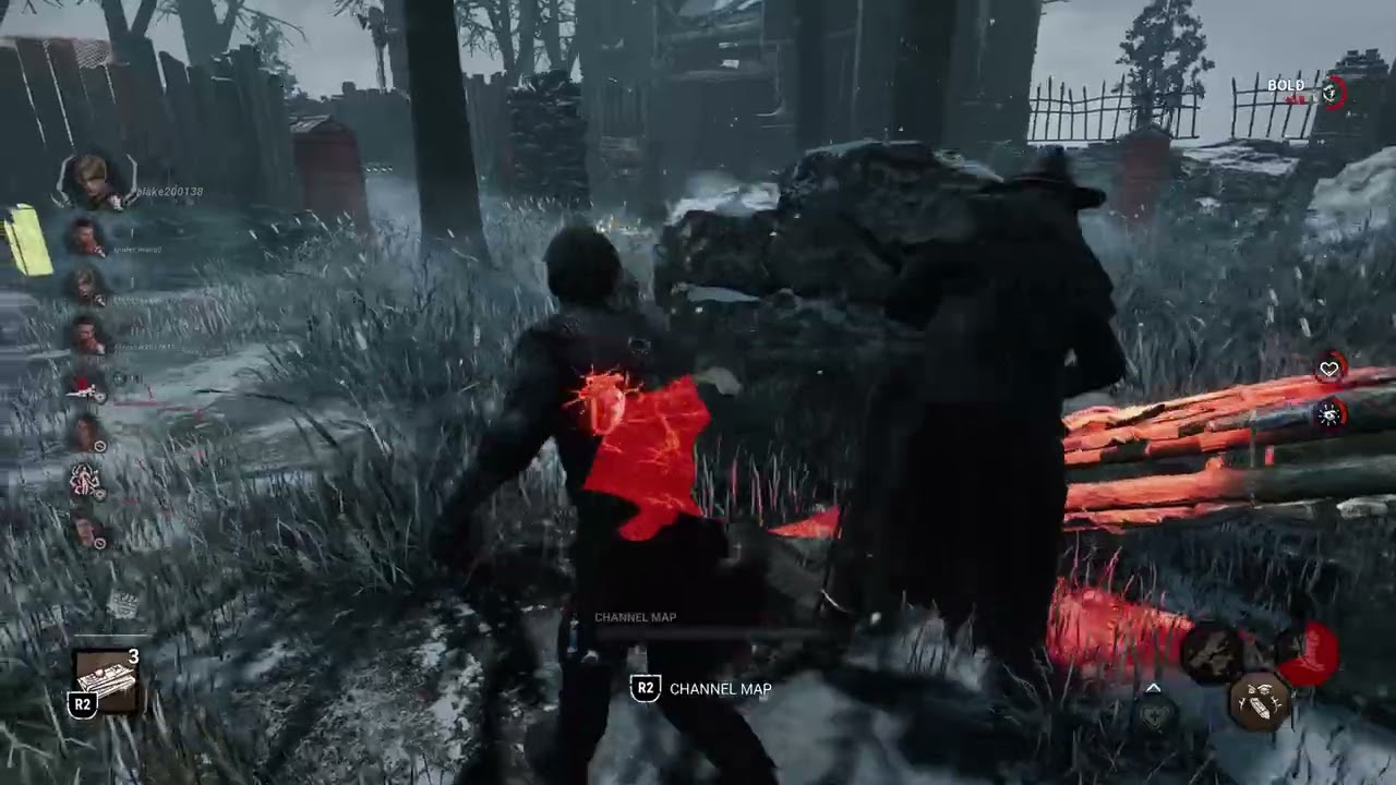 Dead by Daylight gun and traps vs leon +7