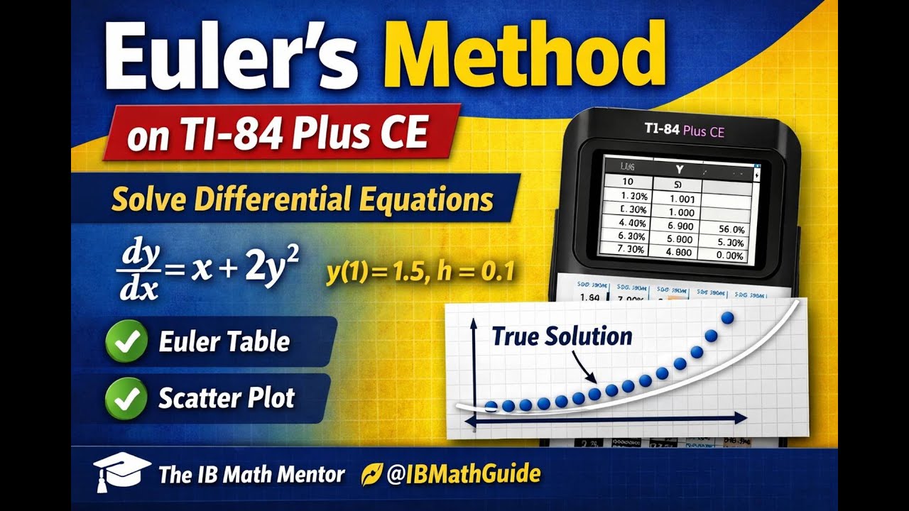 Euler’s Method on the TI-84 Plus CE | Solving Differential Equations Step-by-Step