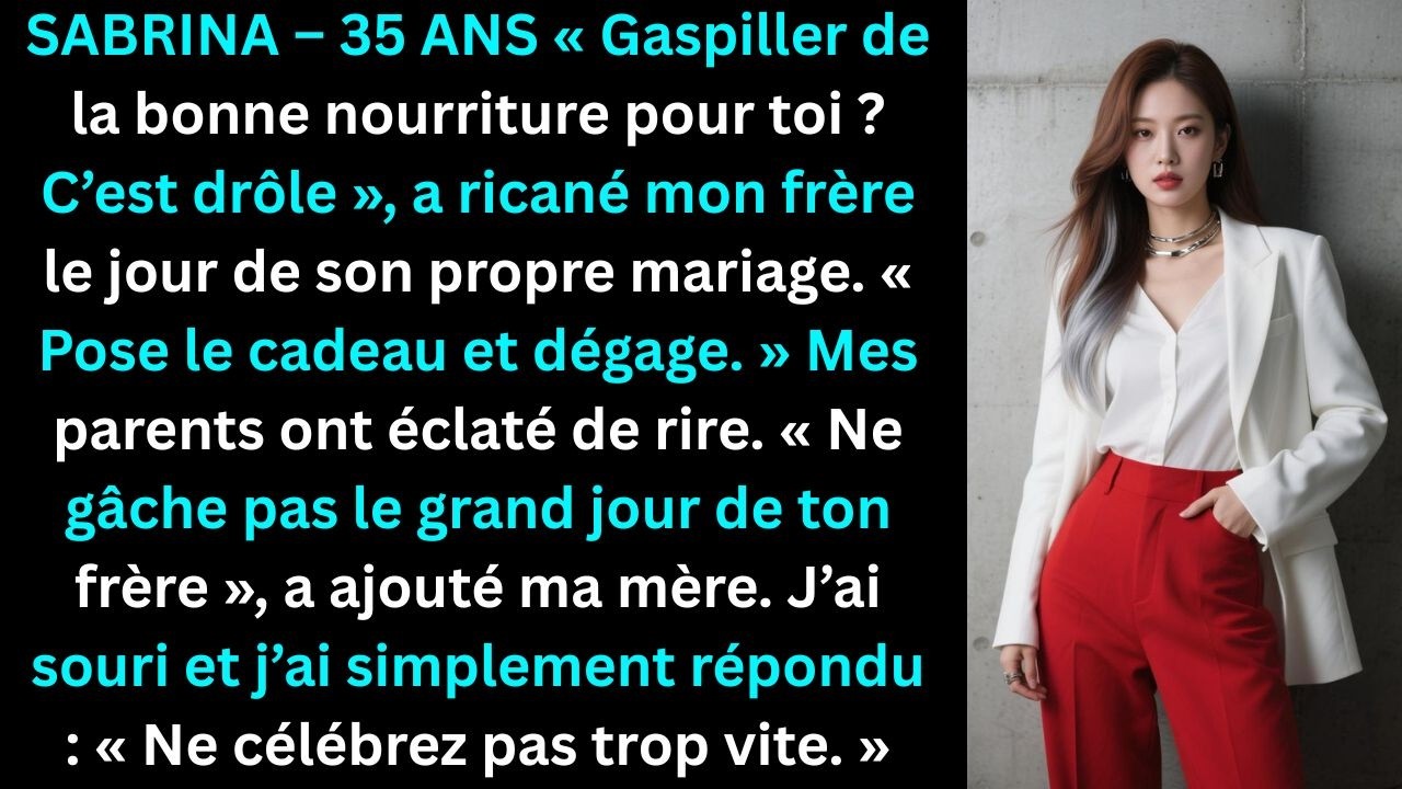 Au mariage de mon frère, il m’a humiliée en me refusant à manger. Mes parents l’ont