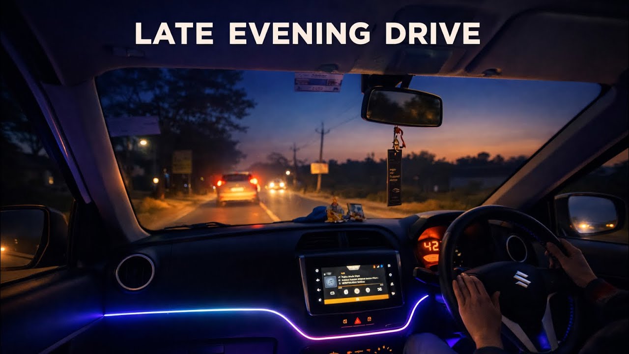 Late evening drive turning into night 🌙 Calm smooth ride, peaceful vibes | Drive With Pearl K10