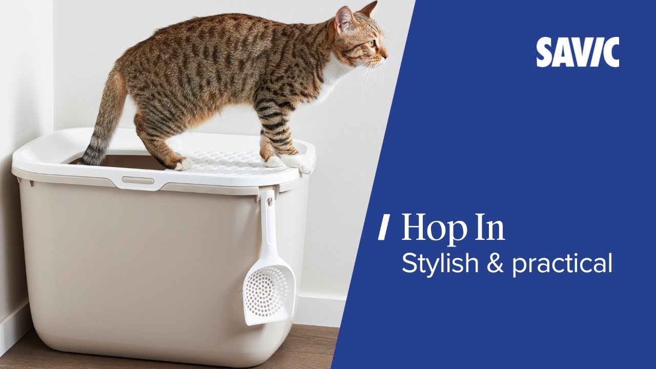 Bye-bye scattered litter | Hop In Top entry tray by Savic