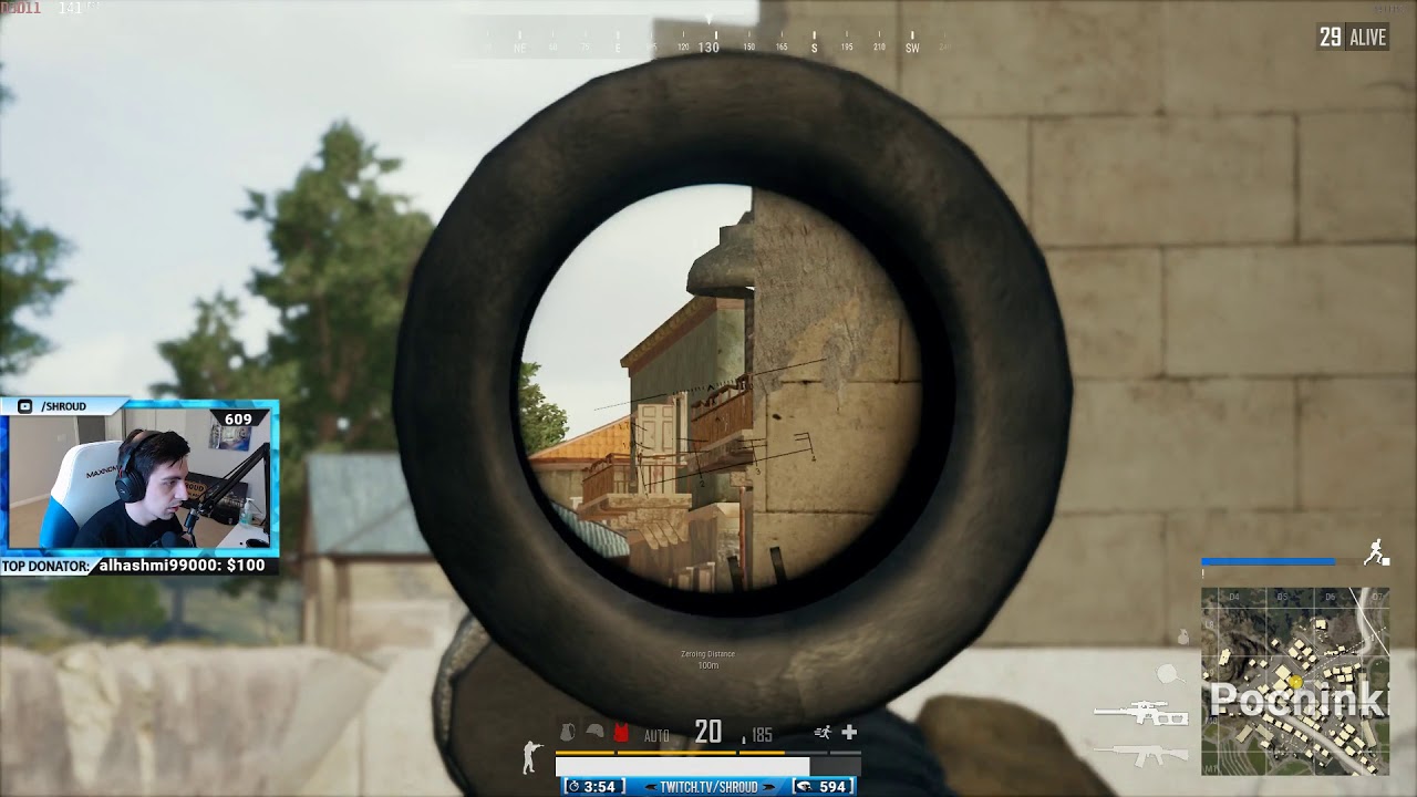 Shroud solo PUBG test server | VSS | 24 Kills | Apr 29