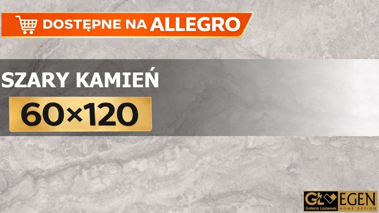 Zobacz matowe płytki podłogowe inspirowane szarym kamieniem Aresto Grey 60x120 dostępne na Allegro