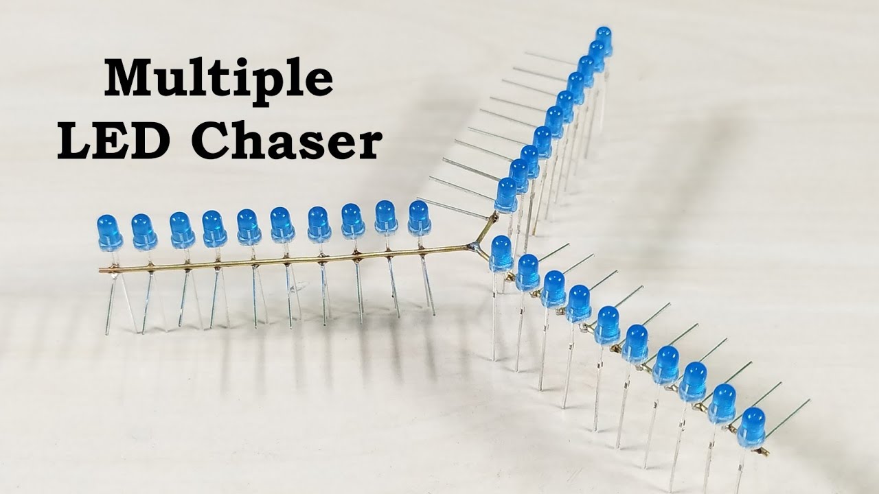 Multiple LED Chaser light Circuit