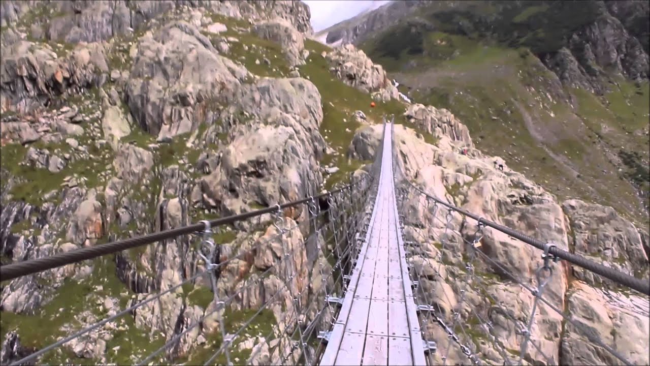 Trift Bridge in Swiss Alps