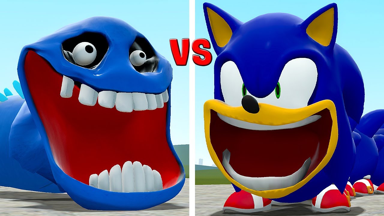 ROBLOX HUNGRY SNAKE VS HUNGRY SHIN SONIC WORM In Garry's Mod!