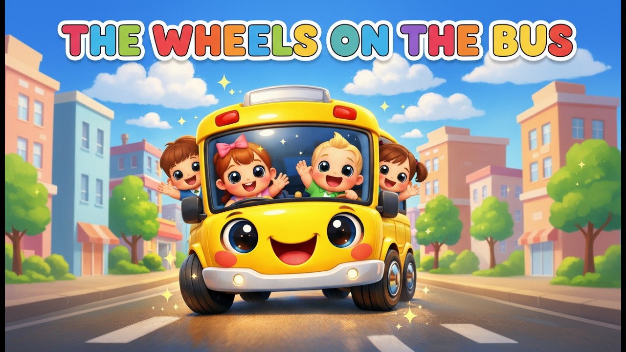 Wheels on the Bus 🚌✨ Sing Along Kids Song!