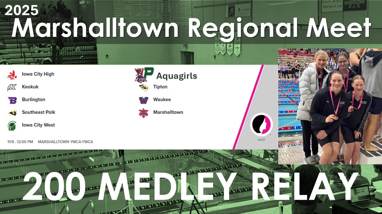 200 Medley Relay - 2025 Aquagirls at Marshalltown Regional Meet