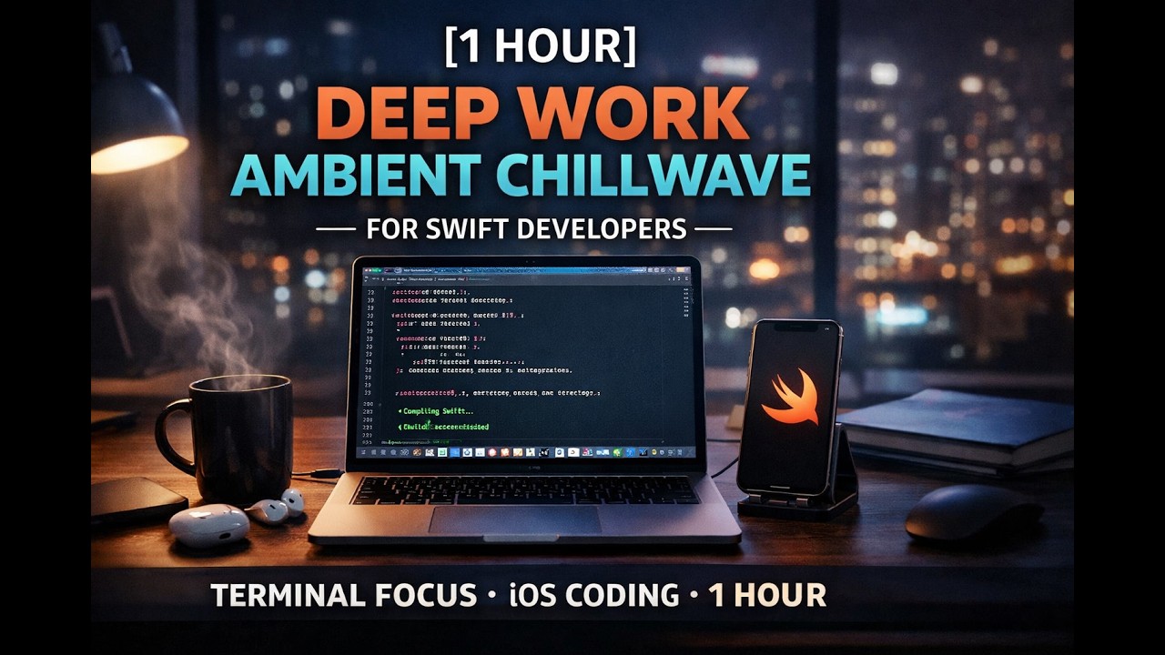 [1 HOUR] Deep Work Ambient Chillwave for Swift Developers | Terminal Focus