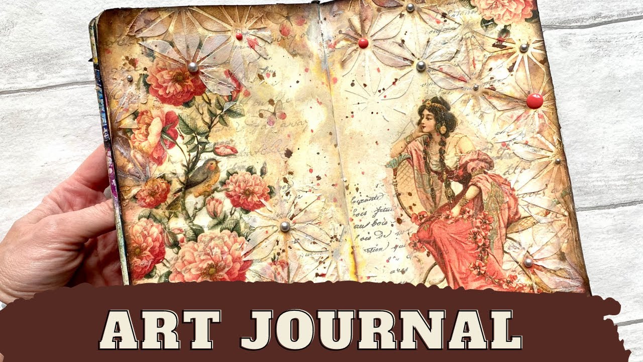 Mixed Media Art Journal with Rica Paper ❤️🌺❤️