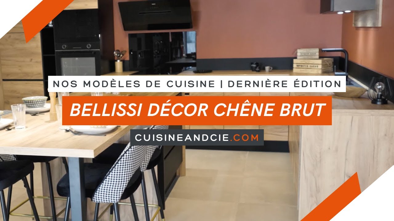 Cuisine décor Chêne brut : cuisine bois et noir tendance et pas chère ! ✅ | Cuisineandcie.com