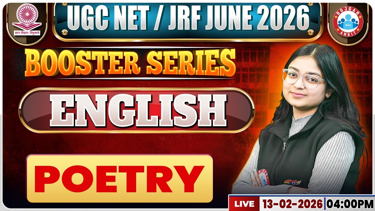 UGC NET JRF English Literature 2026, UGC NET JRF English Booster Series, Poetry for UGC NET English