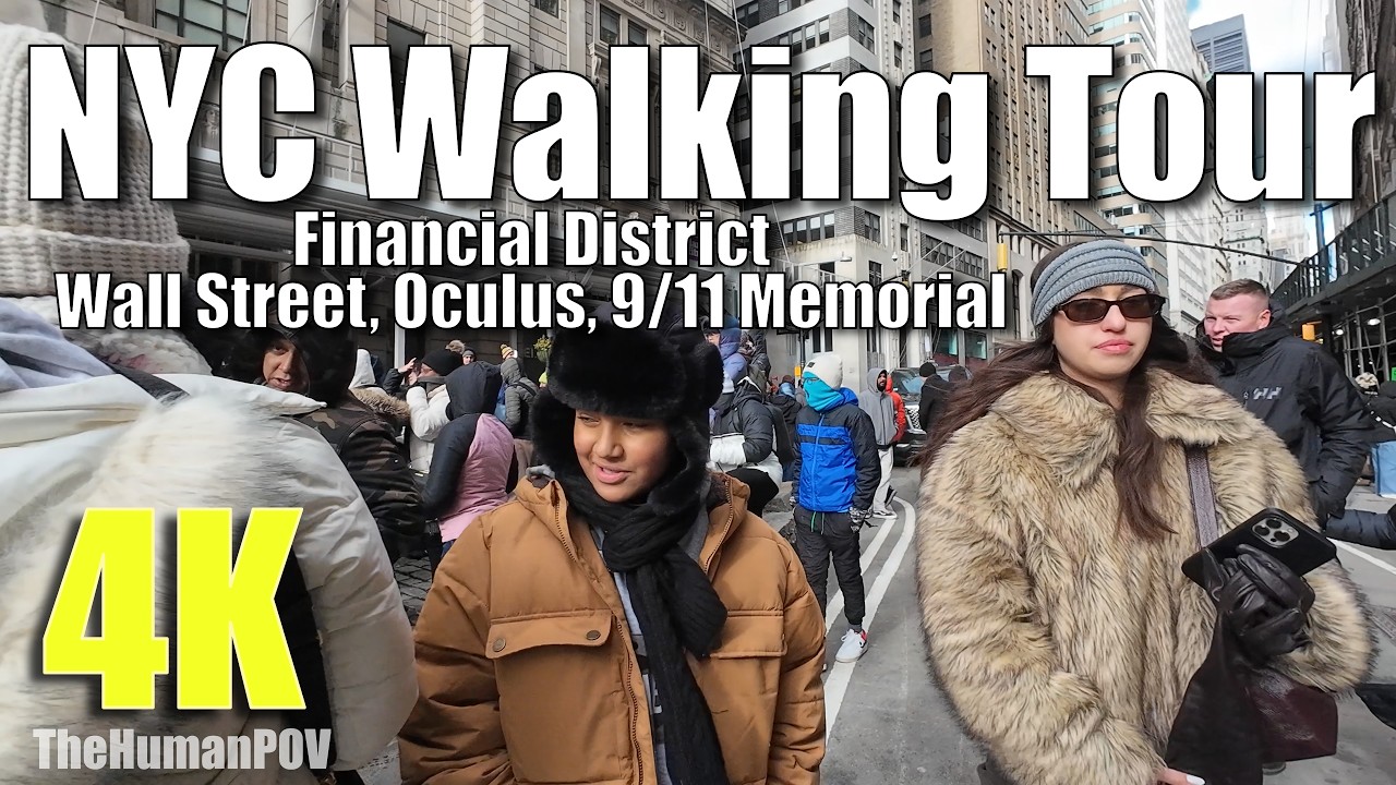 [4K] New York City Walking Tour - Wall Street, Oculus WTC, 9/11 Memorial - 2025
