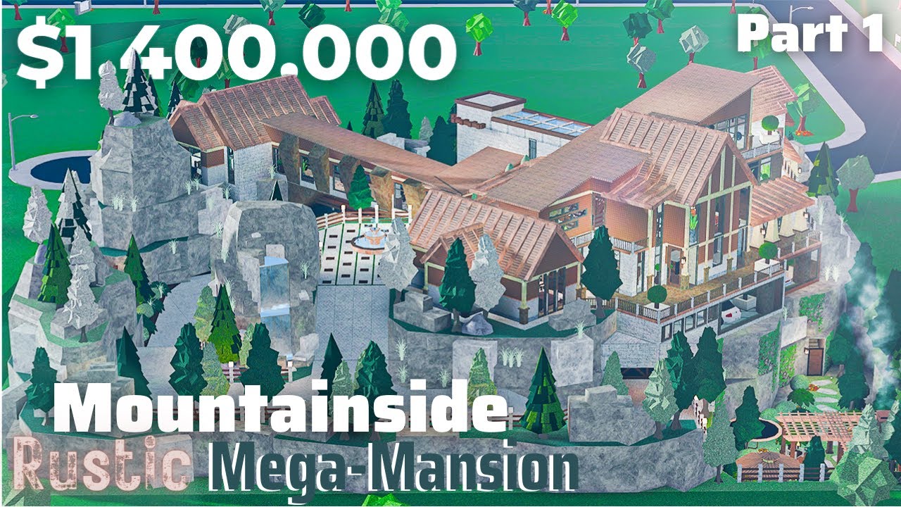 Mountainside Rustic Mega Mansion ~ Bloxburg Build [Part 1/6] || Roblox