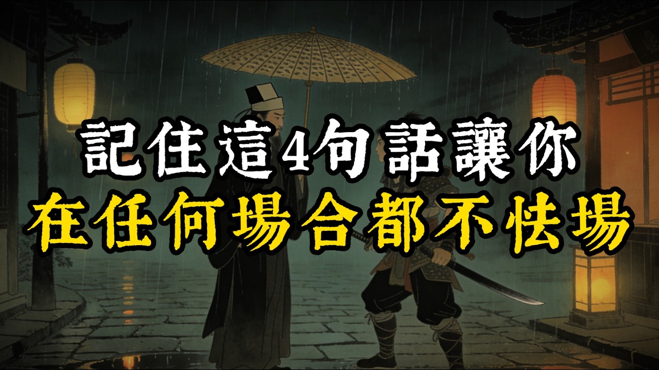 記住這4句話讓你在任何場合都不怯場#智慧#强者謀略#人生感悟#處世智慧#人際關係