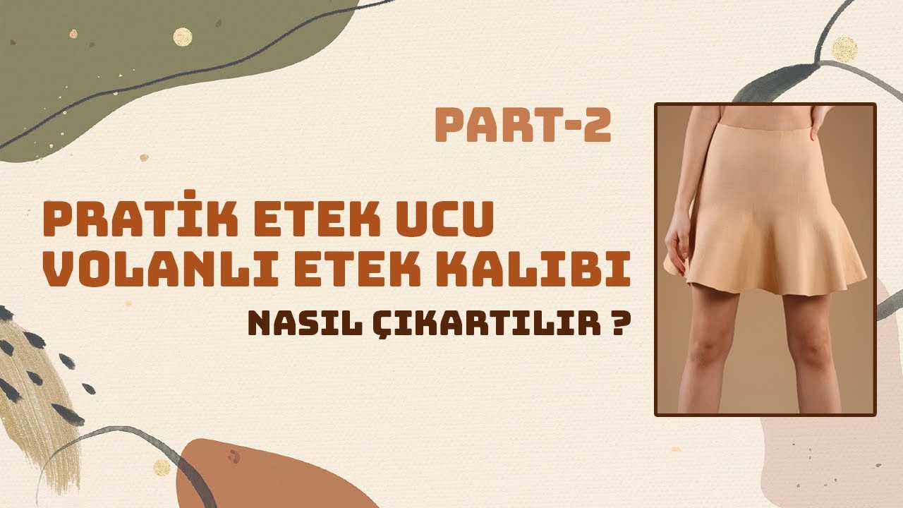 Pratik Etek Ucu Volanlı Etek Kalıbı Çıkarma || Modelistlik Dersleri #sewing