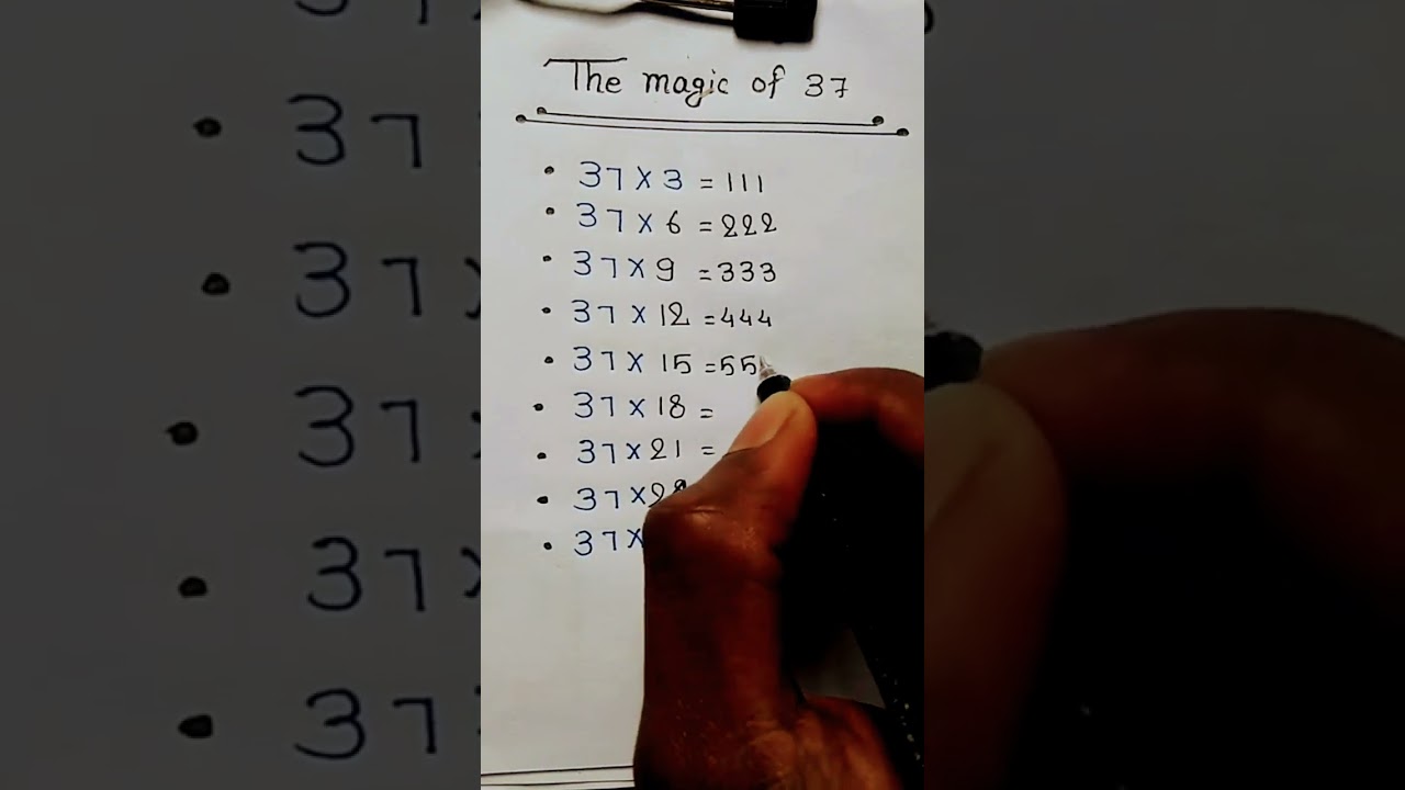 How to write Table of 37 ||#maths #tricks #viralvideo #logic