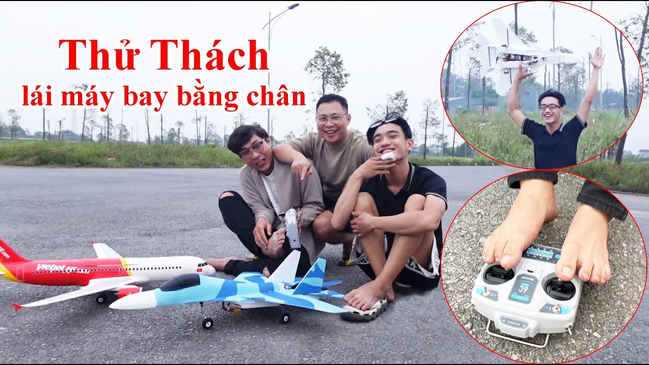 Thử Thách Điều khiển máy bay bằng chân || #4dmodel #DIY