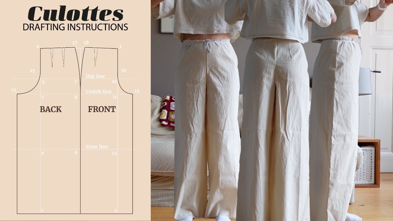 How to Draft the Culotte Foundation Pattern | What You Need to Know! | TUTORIAL