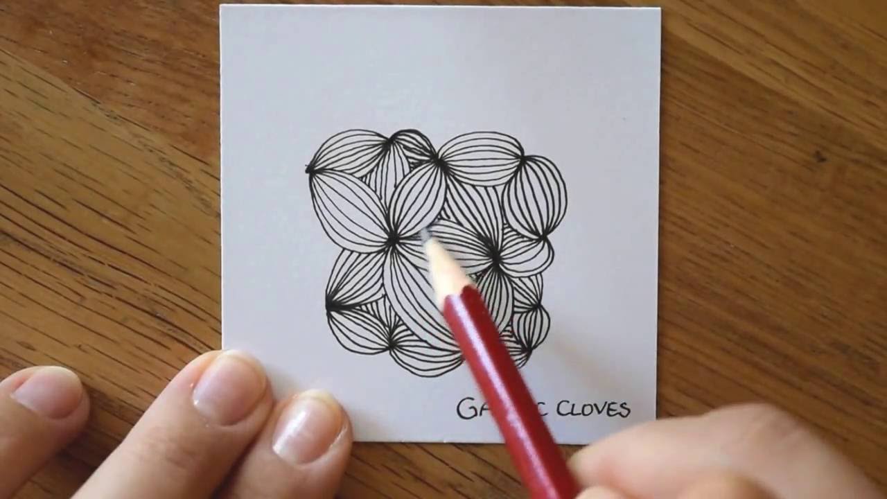 Zentangle® Muster: Garlic Cloves