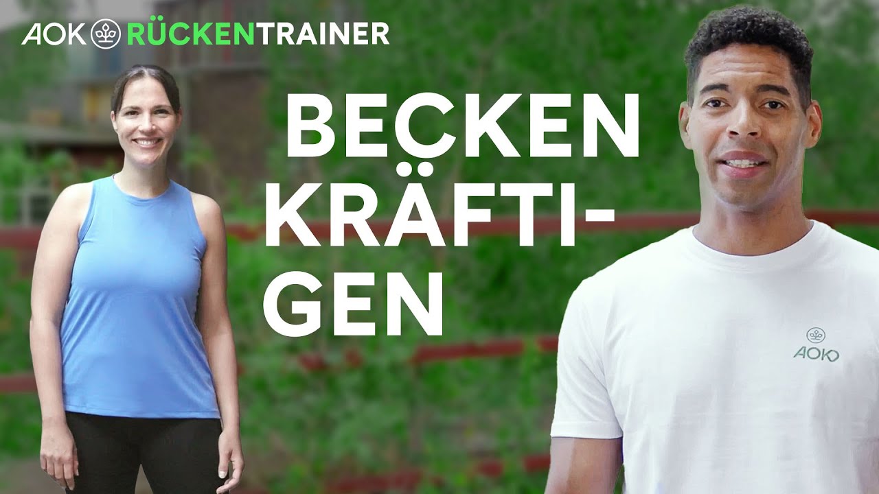 Hüfte und Beckenmuskulatur stärken mit diesen Übungen für zu Hause | AOK-Rückentrainer - Episode 6