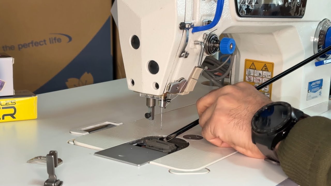 JAKTEC 9990 Düz Dikiş Makinesi Ayak, Dişli, Plaka Değişimi ve Apara Montajı