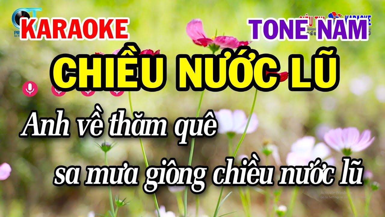 Karaoke Chiều Nước Lũ Tone Nam | Nhạc Sống Siêu Thị