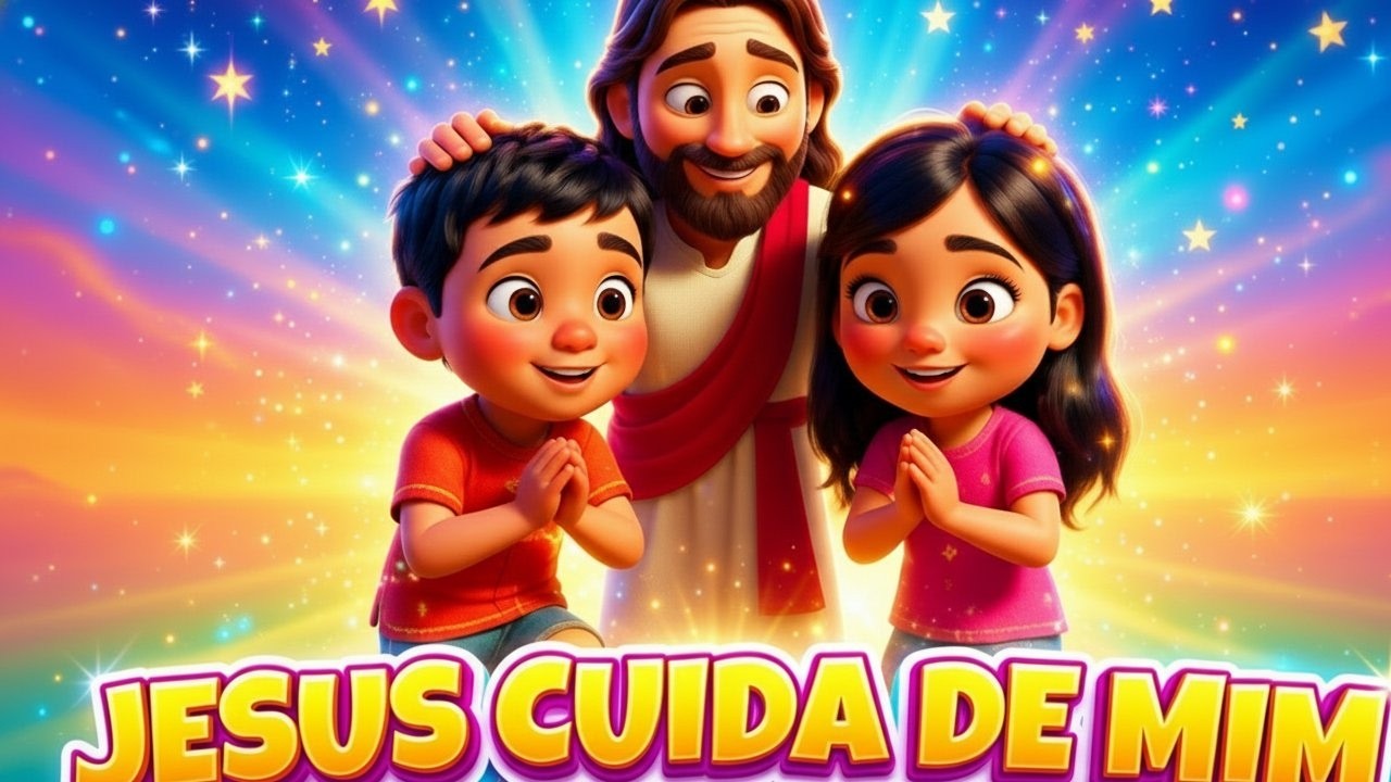 Jesus Cuida de Mim 🙏  Música Infantil Cristã com Ana e Gugu | Vamos Orar