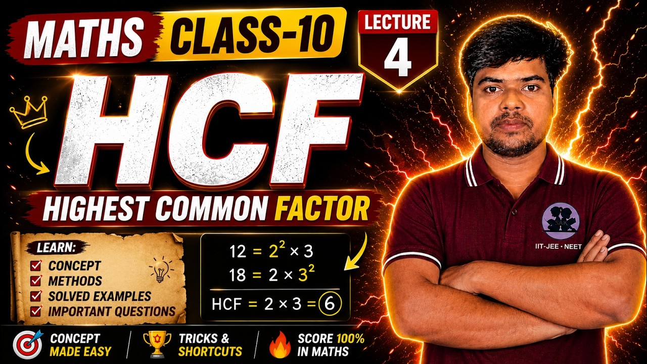 MATHS | LECTURE-4 | CLASS-X | HCF | HIGHEST COMMON FACTOR | ALL BOARDS | CBSE | BSEB | FOUNDATION |