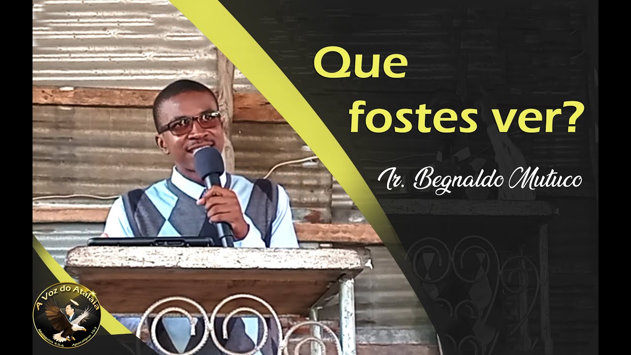 Que fostes ver? | Pr. Ir Begnaldo Mutuco | 06.07.2025