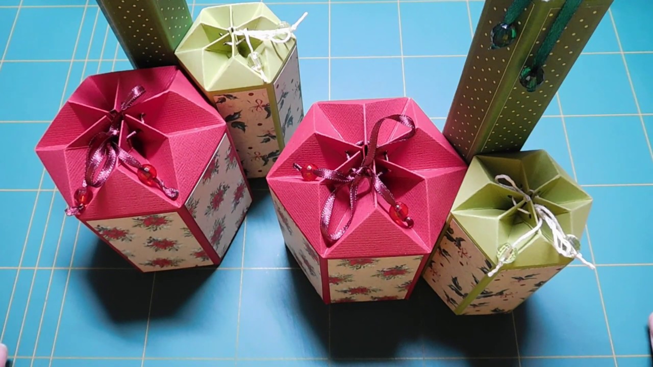 weihnachtliche Geschenkverpackungen Hexagon Stern Box