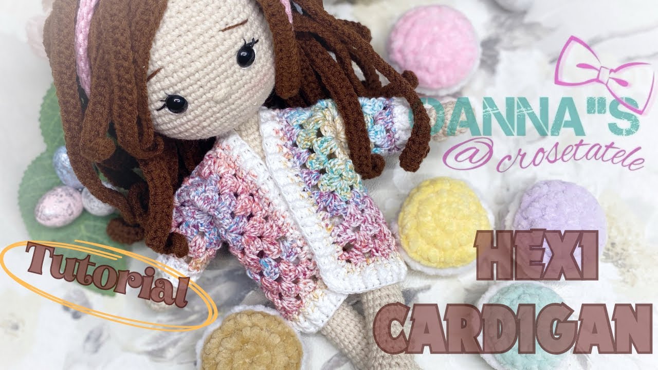 Cardigan Hexi. Tutorial pentru toate mărimile. #hexagon