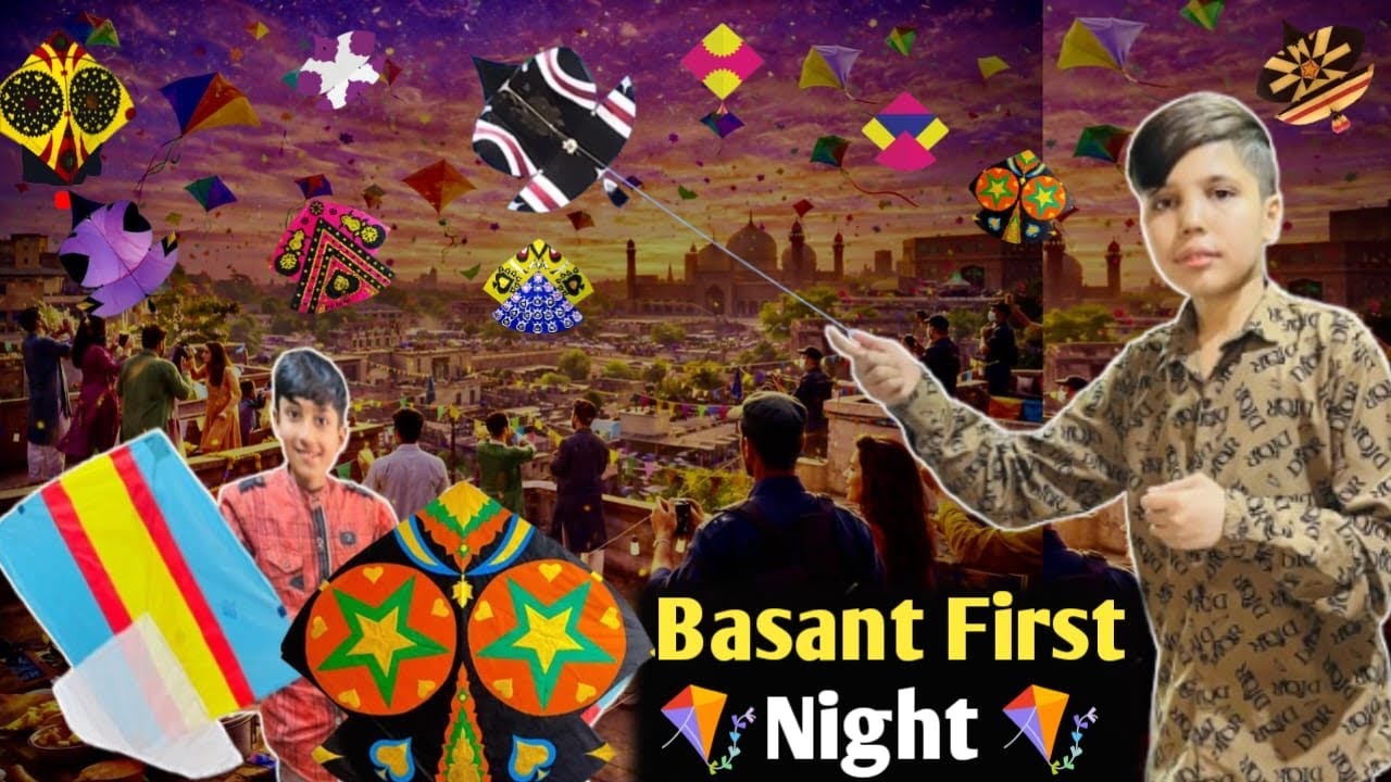 Lahore Basant 🪁 first night😍 ￼ Bohut Maza Aaya ￼ 5000 kites New a Gai 