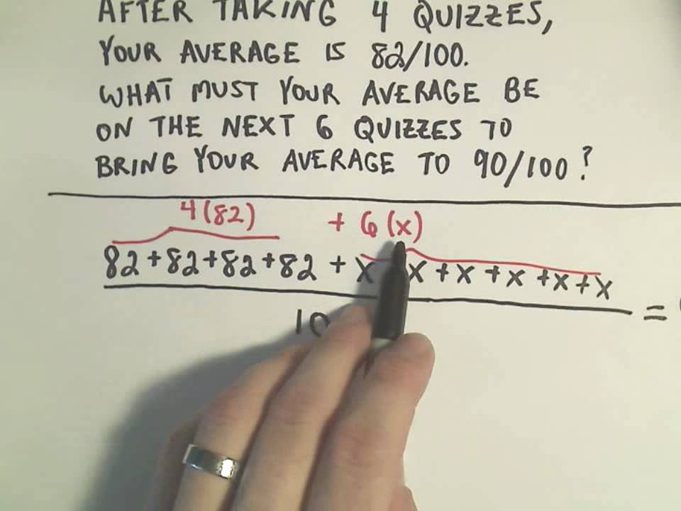 Averages:  Finding an Average Grade You Need to Make to Bring Your Grade up to a Desired Amount