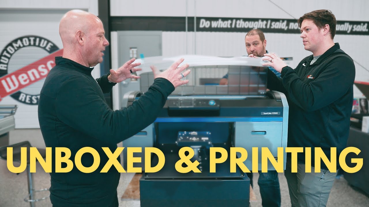 Epson SureColor F2100 DTG Printer Unboxing and Quick Setup