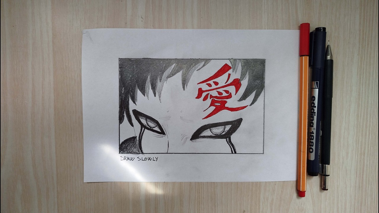 How to Draw Gaara Eye || Easy Anime Drawing || Naruto Tutorial