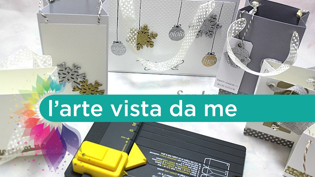 Gift Bag Punch Board Tutorial-Sacchetti di carta Fai da te-Christmas packaging-Natale fai da te