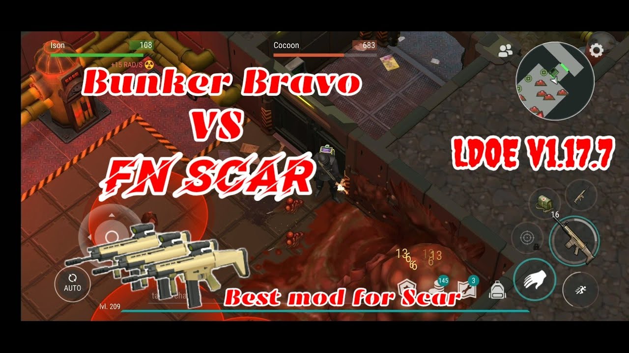 LDOE Bunker Bravo VS FN Scar | Best mod for Scar | Last Day on Earth v1.17.7