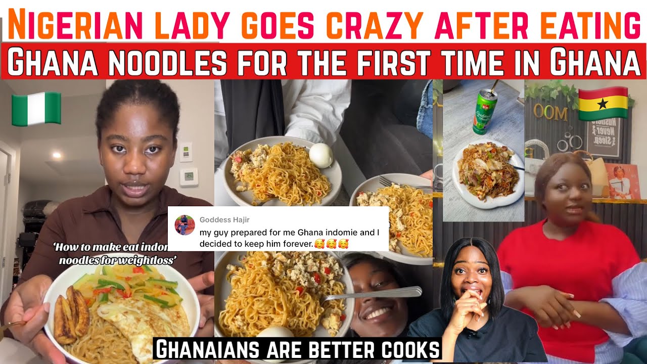 NIGERIANS FIRST TIME IN GHANA GOES CRAZY EATING HEALTHY GHANA NOODLES COMPARE TO NIGERIA