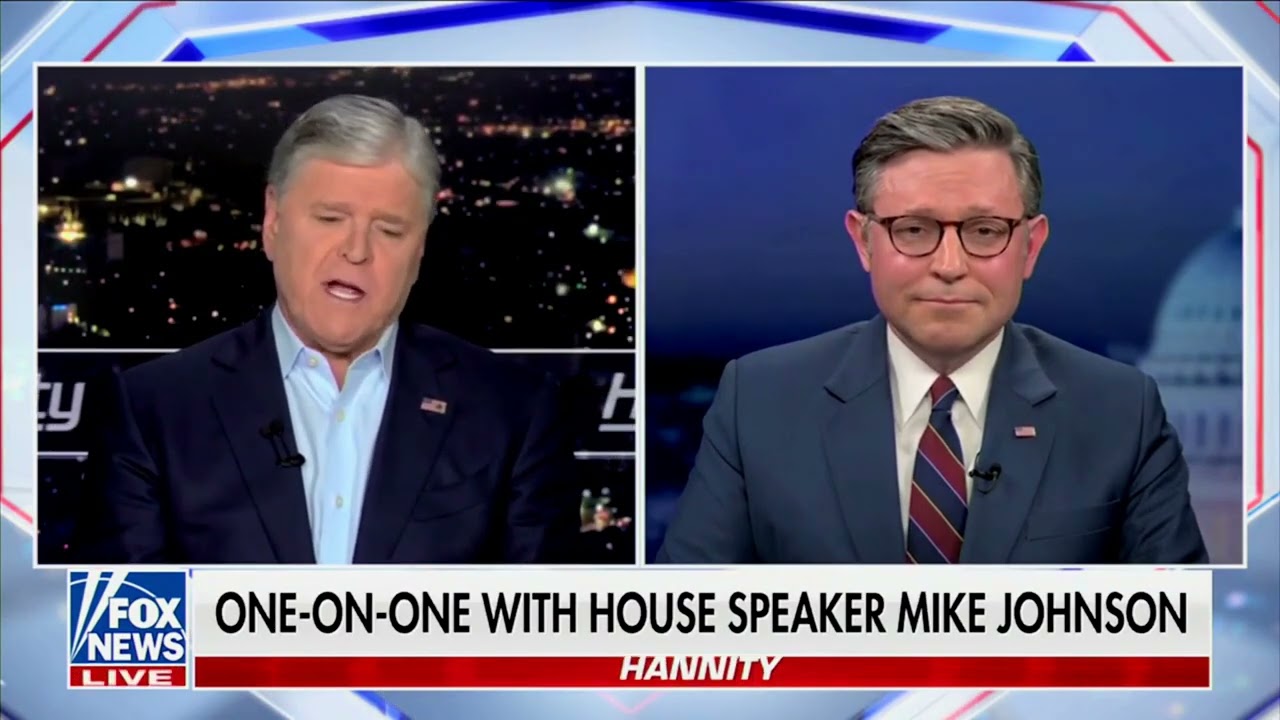 Спикер Джонсон присоединился к Ханнити на телеканале Fox News.