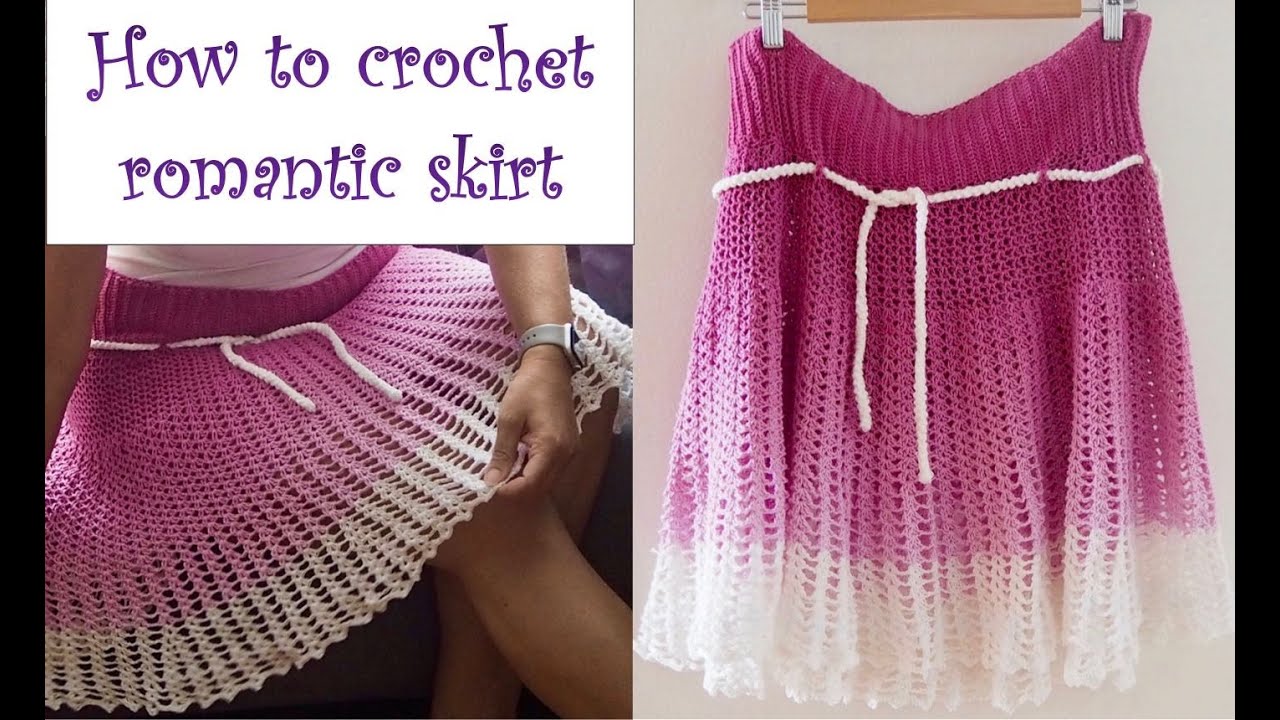 Romantic Crochet Skirt Hannah, easy pattern for beginners, friendly project step by step, subtitles