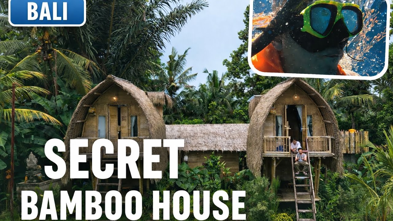 We Found a Secret Bamboo House in BALI | Snorkeling Adventure [4K]