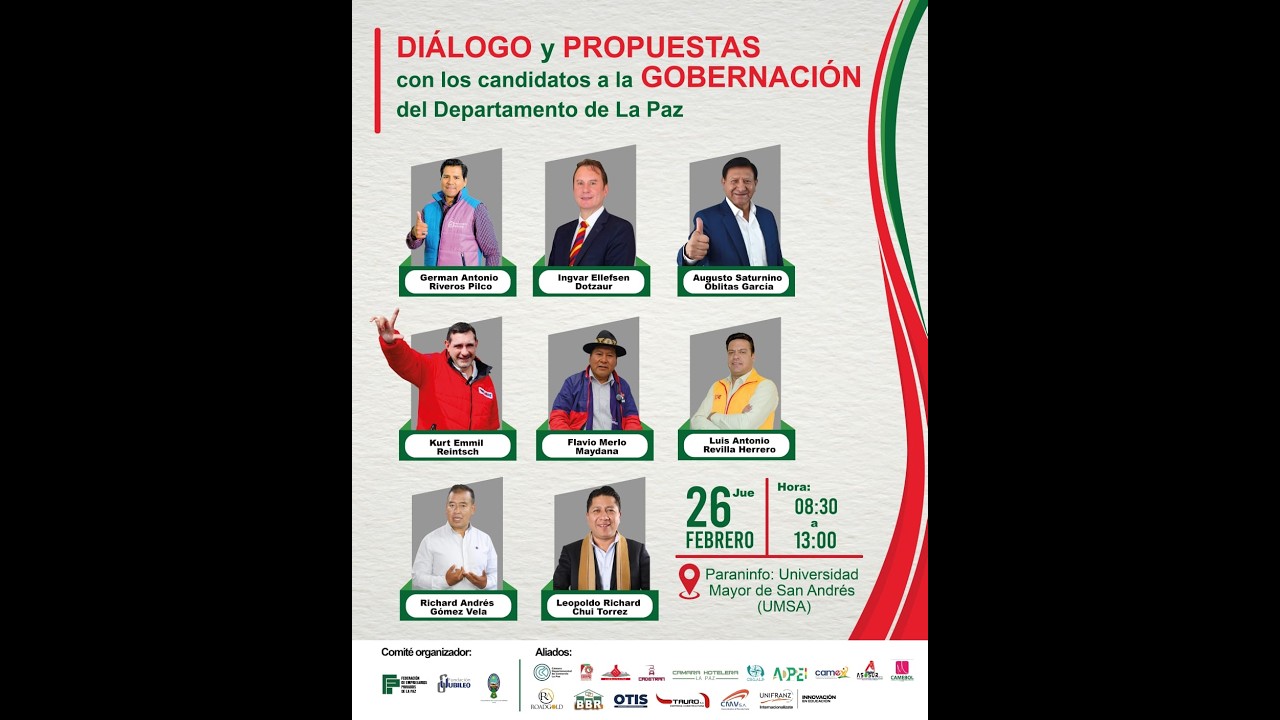 La FEPLP reúne a candidatos a la Gobernación para exponer propuestas ante el sector privado.