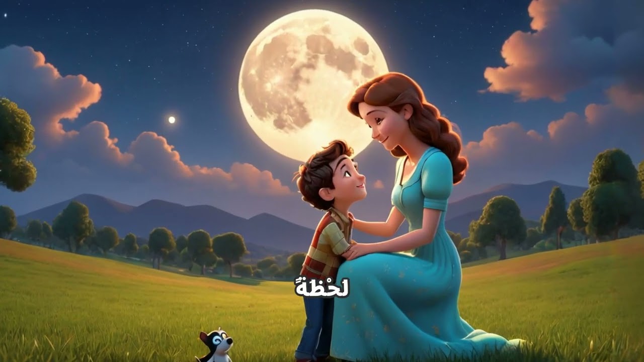 القمر والطفل الصغير