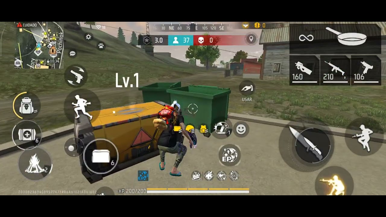 Jogando um free fire né kkkk