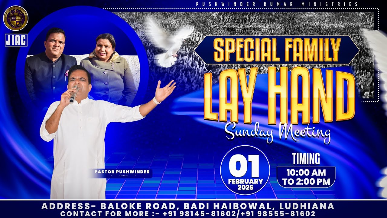 ✨ SUNDAY PRAYER SERVICE✨|Ps.Pushwinder | 01/02/25 | Pushwinder Kumar Ministries