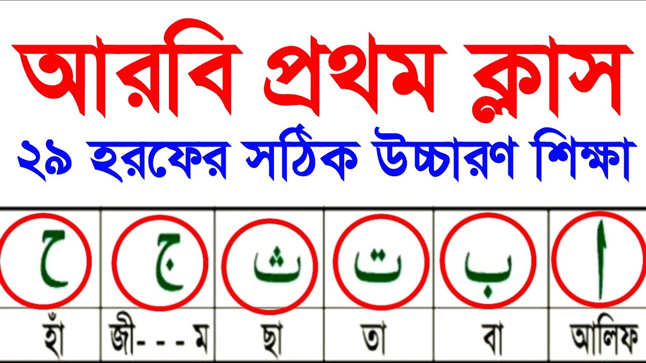 আরবি প্রথম ক্লাস। আরবি ২৯ হরফের সঠিক উচ্চারণ,আরবি ২৯ হরফ শিক্ষা। আরবি ২৯ হরফের পরিচয় @Namaz_2.0_2.0 