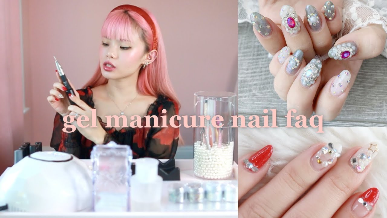 HUGE NAIL FAQ! how to do gel nails & nail art at home for beginners 🎀 everything i use for manicures